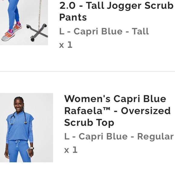 FIGS large Capri Blue Rafaela top - Picture 3 of 3